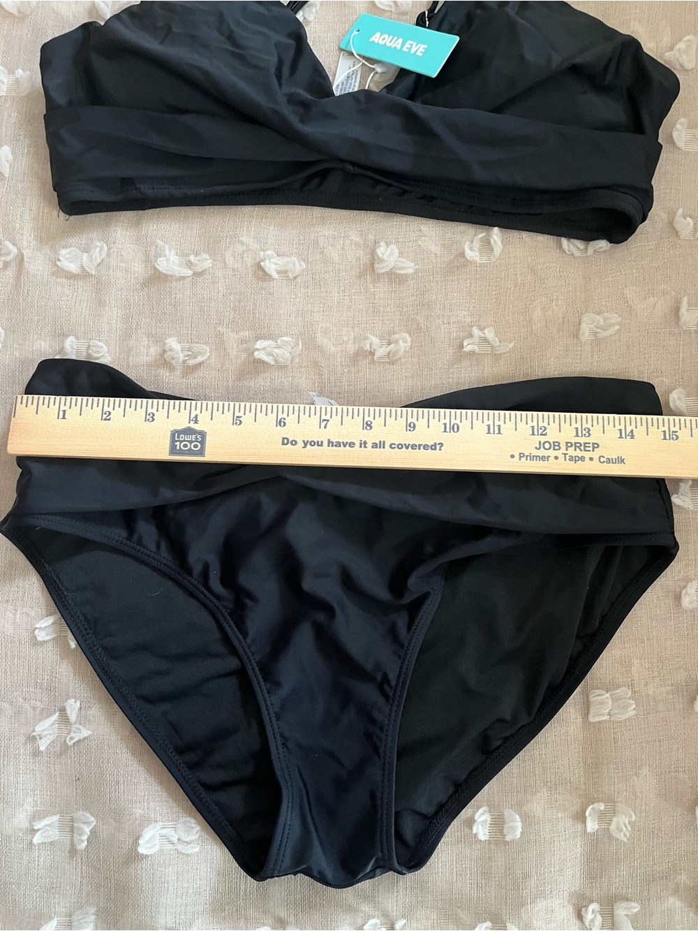 NWT Black Twist-Front Women's Swim Set - Picture 3 of 5